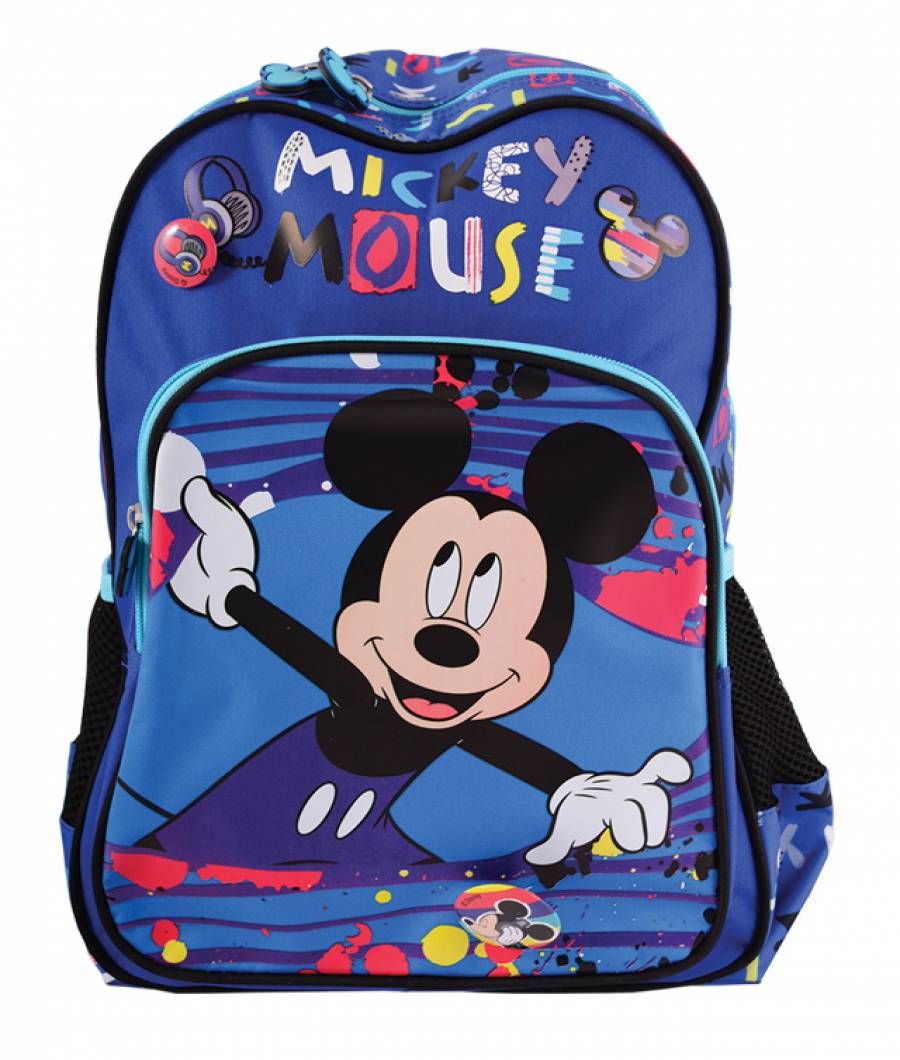 Ghiozdan scolar clasa 0, MKRS1942-1, albastru-multicolor, Mickey Mouse Pigna
