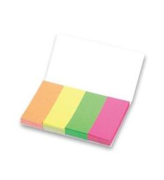 Index autoadeziv hartie, 4x50 file/set, 50mm x 20mm, culori neon, Stick'n-HO-21205