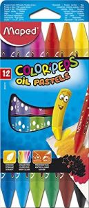 Creioane colorate cerate pe baza de ulei, 12culori/set, Color Peps Oil Pastels Maped