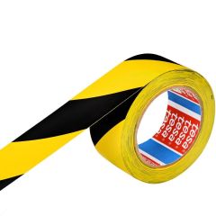 Banda adeziva marcare, PVC galben/negru, 50mm x 33m, Tesa