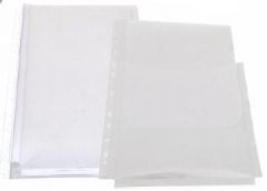 File de protectie A4 Jumbo, transparente, cu burduf de 20 mm, 150 mic, 10buc/set, Optima