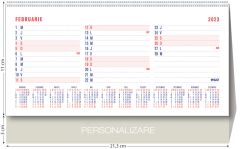 Calendar triptic de birou, 21,3cm x 11cm, 2023, EGO