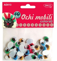 Ochi mobili colorati 40buc/set AD013 Daco