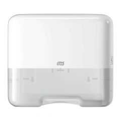 Dispenser din plastic alb pentru servetele in V, 291x135x332mm, Tork 553100