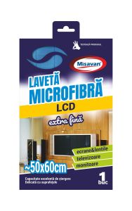 Laveta microfibra profesionala extrafina pt. LCD, 50x60cm, MSV