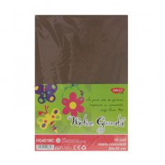 Hartie gumata A4, maro ciocolata, 10bucati/set, Daco