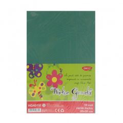 Hartie gumata A4, verde inchis, 10bucati/set, HG401VI Daco
