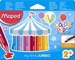 Creioane colorate cerate, 12culori/set, Color Peps My First Jumbo Maped