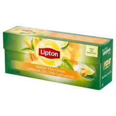 Ceai verde cu aroma de citrice, 25plicuri/cutie, Lipton Green Tea Citrus