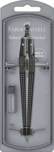 Compas Quick-Set Grip 2001, negru, Faber Castell-FC174434