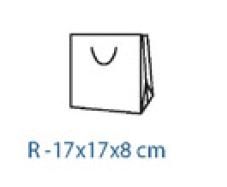 Punga cadou tip R, alb, dimensiuni 17x17x8cm, CR