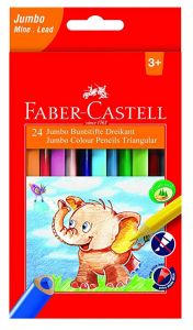 Creioane colorate 24culori/set Jumbo Faber Castell-FC116524