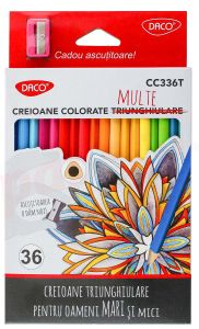Creioane colorate 36culori/set, Daco, CC336T