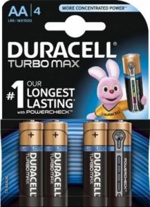 Baterie alcalina, cilindrica, R3, AAA, 4buc/set, Turbo Max Duracell