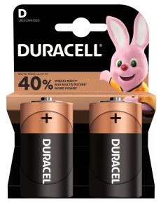 Baterie alcalina, cilindrica, R20, D, 2buc/set, Duracell