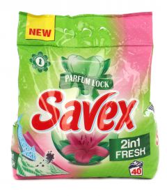 Detergent pudra pentru tesaturi, automat, 4kg, Parfum Lock 2 in 1 Fresh Savex