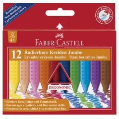 Creioane colorate plastic , 12culori/set , Jumbo Grip Faber Castell-FC122540