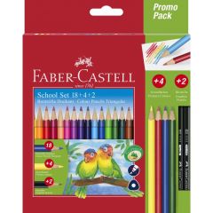 Creioane colorate 18+4+2culori/set, Faber Castell-FC201597
