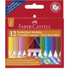 Creioane colorate plastic , 12culori/set , Grip Faber Castell-FC122520