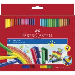 Carioca 20 culori/set Connector Faber Castell-FC155520