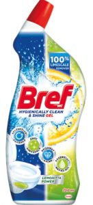 Detergent pentru dezinfectarea toaletei, Lemonitta Power, 700ml Hygienically Clean & Shine Gel Bref