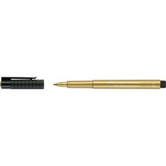 Permanent marker auriu, pentru caligrafie, desen si schite, Pitt Artist Pen, Faber Castell-FC167350