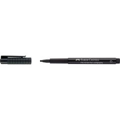 Permanent marker negru, pentru caligrafie, varf 2,5mm, C, Pitt Artist Pen, Faber Castell-FC167599