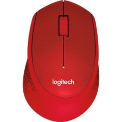Mouse optic, wireless, 3 butoane si 1 scroll, rosu, Silent Plus M330 Logitech