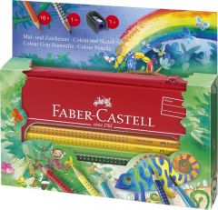 Set creativ, desen si pictura, Colour Grip Jungle Faber Castell