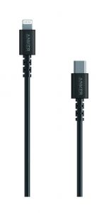 Cablu de date USB-C / Lightning, 0,91m, negru, PowerLine Select Anker