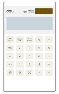 Calculator de birou 12 digit, alb, compact, M012 Deli