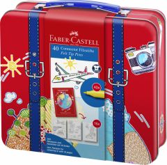 Carioca 40 culori/set, valiza, cutie metalica, Connector Faber Castell-FC155535
