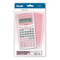 Calculator de birou, stiintific, 10+2dig, roz, antibacterian, Milan 159110