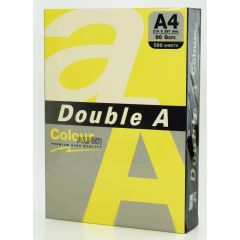 Hartie copiator A4, 80g, 25coli/top, colorata in masa galben deschis, Double A