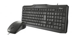 Kit tastatura cu fir si mouse optic, Classicline 21392 Trust