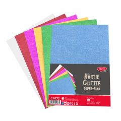 Hartie glitter super-fina A4, 6culori/set, CN272 Daco