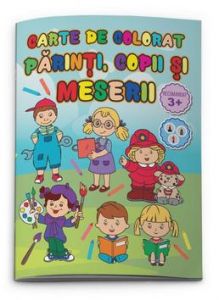 Carte de colorat A4, 24 coli, Parinti, Copii si Meserii