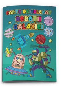 Carte de colorat A4, 24 coli, Robotii Galaxiei