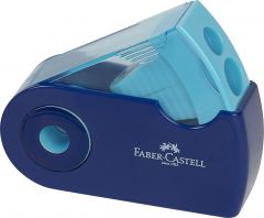 Ascutitoare dubla, albastru, Sleeve Trend 2019 Faber Castell, FC182704A