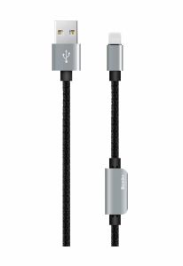 Cablu de date USB / Lightning cu adaptor audio, 1,2m, gri, D20 Benks