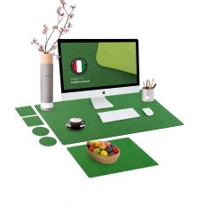 Set mapa birou piele ecologica, 700mm x 400mm, verde, Family and Friends Unika