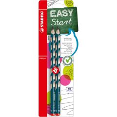 Creion fara guma, 2buc/set, corp verde, EasyGraph Stabilo