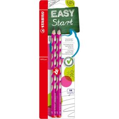 Creion fara guma, 2buc/set, corp roz, EasyGraph Stabilo