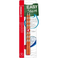 Creion fara guma, 2buc/set, corp portocaliu, S EasyGraph Stabilo
