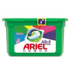 Detergent capsule gel pentru tesaturi, 13buc/cutie, All in 1 Color Ariel