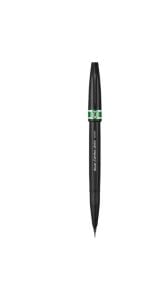 Marker pentru caligrafie, verde, Brush Pen ultra fin Sign Pen Artist Pentel-PESESF30CD