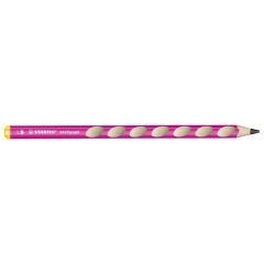 Creion fara guma, HB, pentru stangaci, corp roz, ergonomic EASYgraph Stabilo