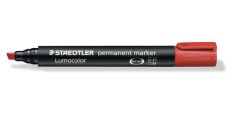 Permanent marker rosu, varf tesit 2,0-5,0mm, Lumocolor 3502 Staedtler
