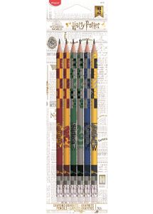Creion cu guma, HB, 6buc/cutie, Harry Potter Maped