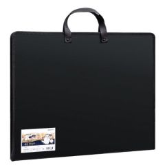 Servieta plastic negru, pentru portofoliu pictura, 440x350x35mm, Deli